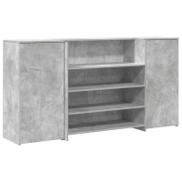 Produktbild för Receptionsdisk betonggrå 200x50x103,5 cm konstruerat trä