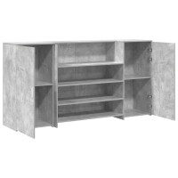 Produktbild för Receptionsdisk betonggrå 200x50x103,5 cm konstruerat trä