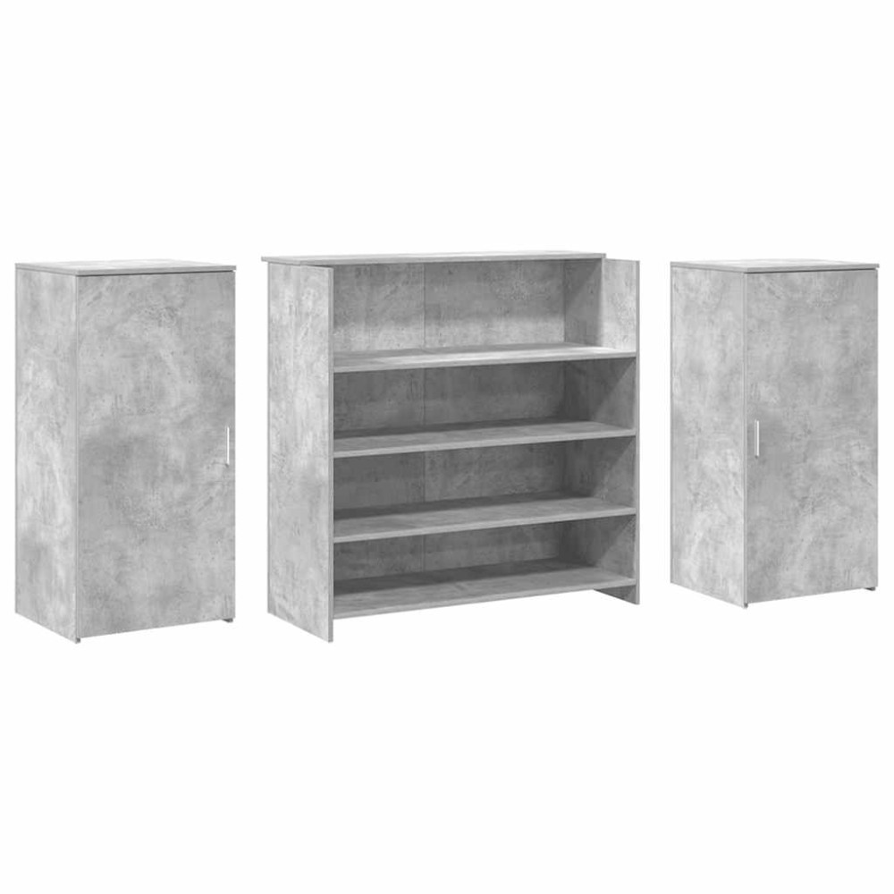 Produktbild för Receptionsdisk betonggrå 200x50x103,5 cm konstruerat trä