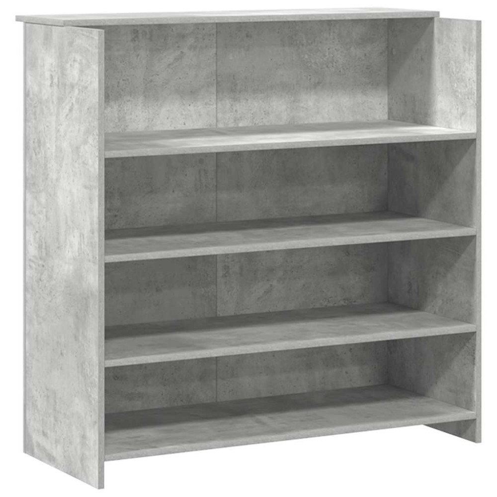 Produktbild för Receptionsdisk betonggrå 200x50x103,5 cm konstruerat trä