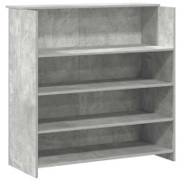 Produktbild för Receptionsdisk betonggrå 200x50x103,5 cm konstruerat trä