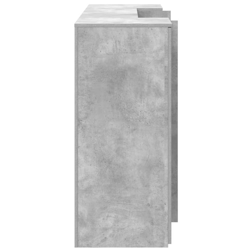 Produktbild för Receptionsdisk betonggrå 200x50x103,5 cm konstruerat trä