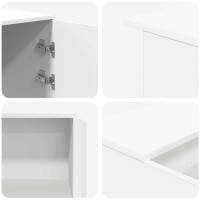 Produktbild för Receptionsdisk vit 135x50x103,5 cm konstruerat trä