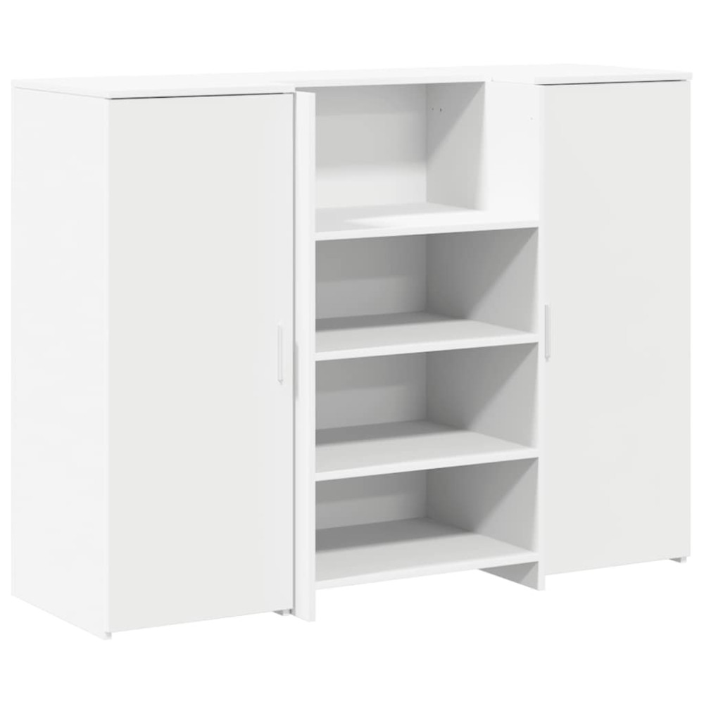 Produktbild för Receptionsdisk vit 135x50x103,5 cm konstruerat trä