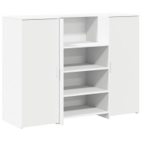 Produktbild för Receptionsdisk vit 135x50x103,5 cm konstruerat trä