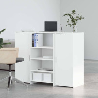 Produktbild för Receptionsdisk vit 135x50x103,5 cm konstruerat trä