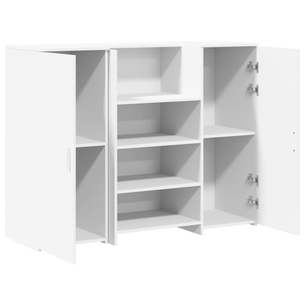 Produktbild för Receptionsdisk vit 135x50x103,5 cm konstruerat trä