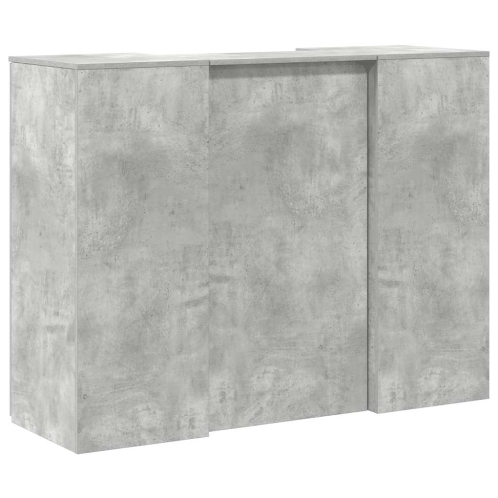 Produktbild för Receptionsdisk betonggrå 135x50x103,5 cm konstruerat trä