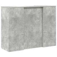 Produktbild för Receptionsdisk betonggrå 135x50x103,5 cm konstruerat trä