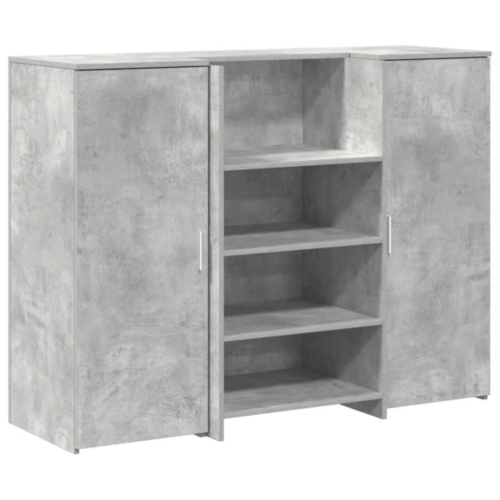 Produktbild för Receptionsdisk betonggrå 135x50x103,5 cm konstruerat trä
