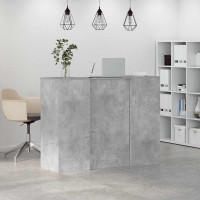 Produktbild för Receptionsdisk betonggrå 135x50x103,5 cm konstruerat trä