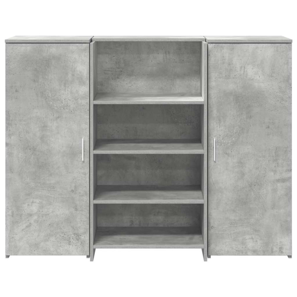Produktbild för Receptionsdisk betonggrå 135x50x103,5 cm konstruerat trä