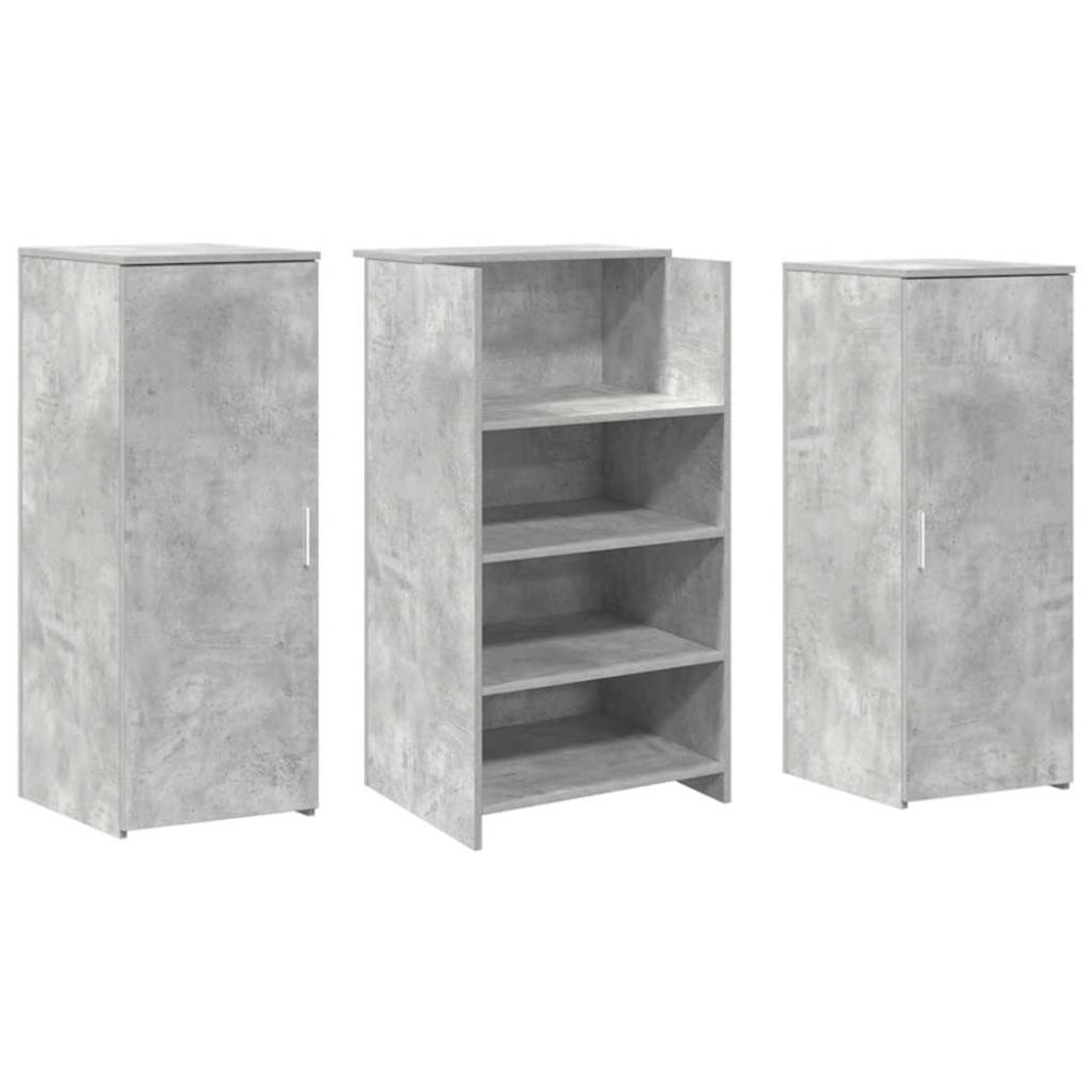 Produktbild för Receptionsdisk betonggrå 135x50x103,5 cm konstruerat trä