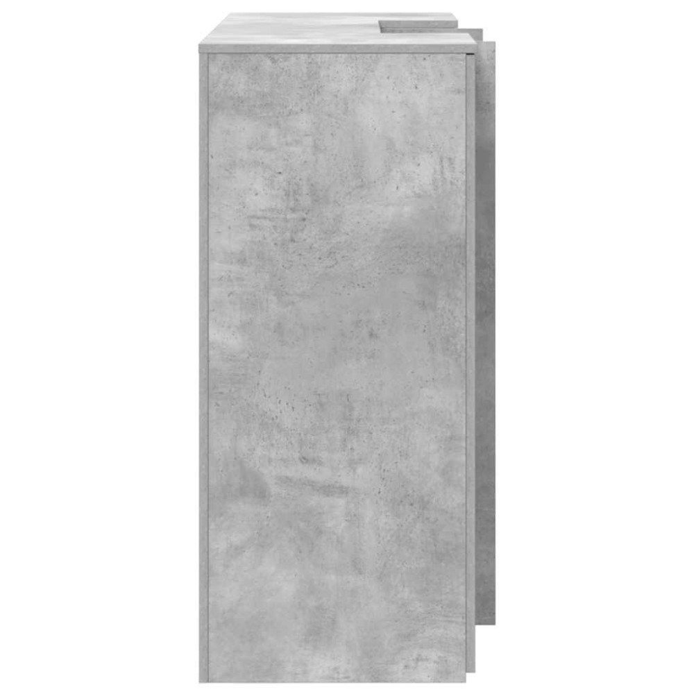 Produktbild för Receptionsdisk betonggrå 135x50x103,5 cm konstruerat trä