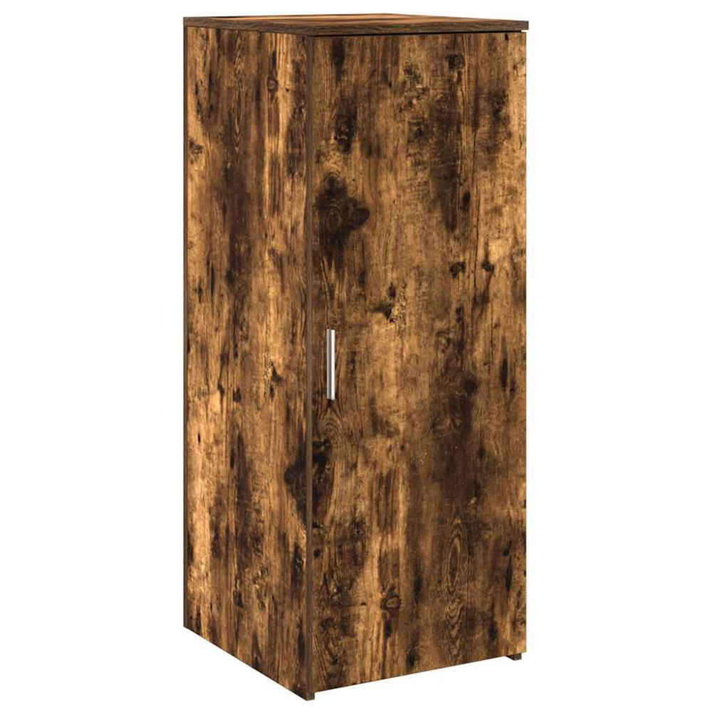 Produktbild för Receptionsdisk rökfärgad ek 135x50x103,5 cm konstruerat trä