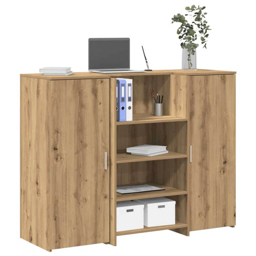 Produktbild för Receptionsdisk artisan ek 135x50x103,5 cm konstruerat trä