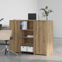 Produktbild för Receptionsdisk artisan ek 135x50x103,5 cm konstruerat trä