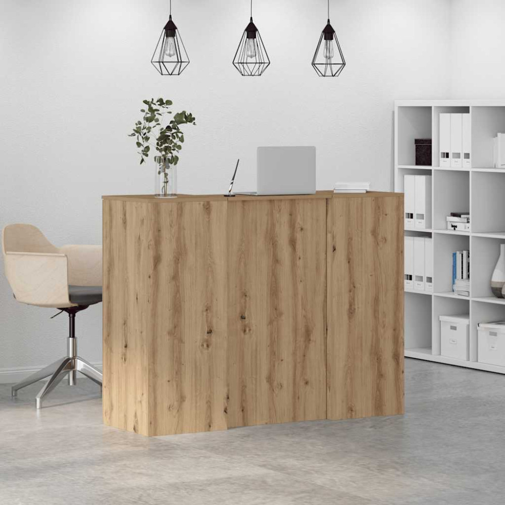 Produktbild för Receptionsdisk artisan ek 135x50x103,5 cm konstruerat trä