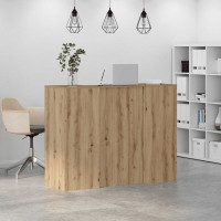 Produktbild för Receptionsdisk artisan ek 135x50x103,5 cm konstruerat trä