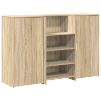 Produktbild för Receptionsdisk sonoma-ek 155x50x103,5 cm konstruerat trä