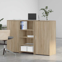 Produktbild för Receptionsdisk sonoma-ek 155x50x103,5 cm konstruerat trä