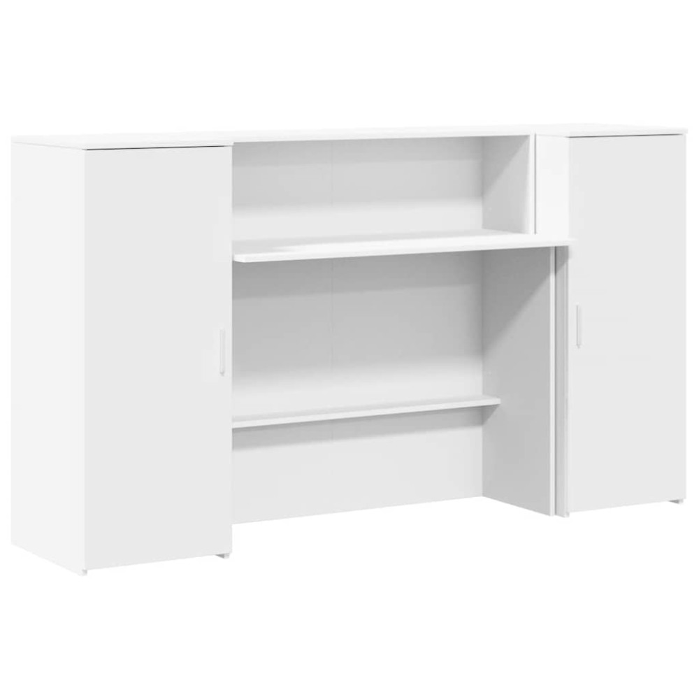 Produktbild för Receptionsdisk vit 180x50x103,5 cm konstruerat trä