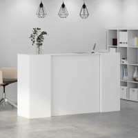 Produktbild för Receptionsdisk vit 180x50x103,5 cm konstruerat trä