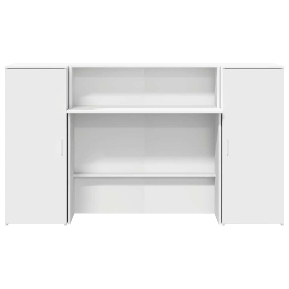Produktbild för Receptionsdisk vit 180x50x103,5 cm konstruerat trä