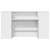 Produktbild för Receptionsdisk vit 180x50x103,5 cm konstruerat trä