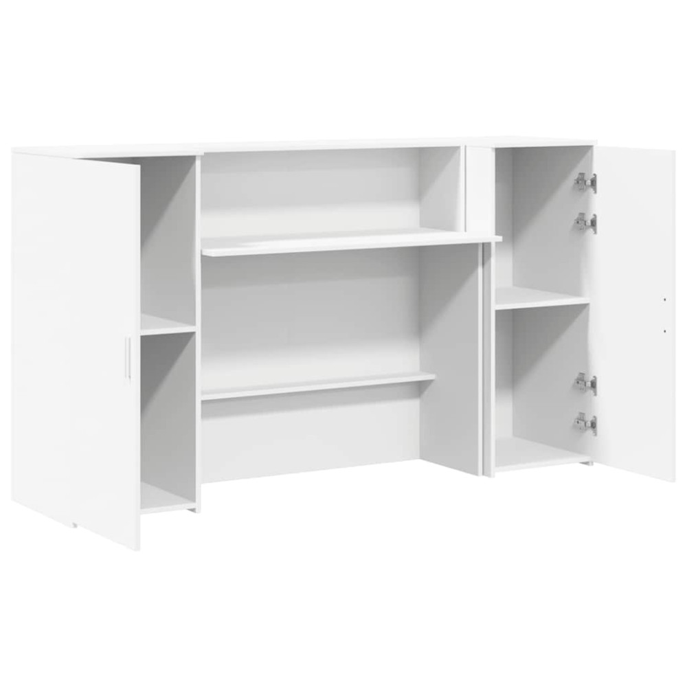 Produktbild för Receptionsdisk vit 180x50x103,5 cm konstruerat trä
