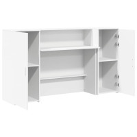 Produktbild för Receptionsdisk vit 180x50x103,5 cm konstruerat trä