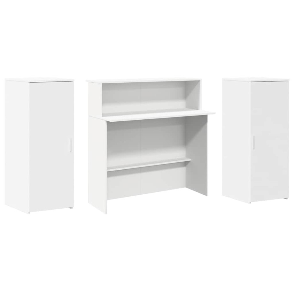 Produktbild för Receptionsdisk vit 180x50x103,5 cm konstruerat trä