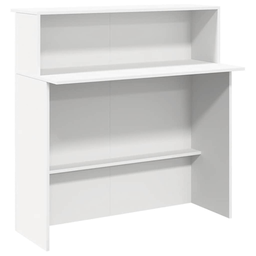 Produktbild för Receptionsdisk vit 180x50x103,5 cm konstruerat trä