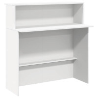 Produktbild för Receptionsdisk vit 180x50x103,5 cm konstruerat trä