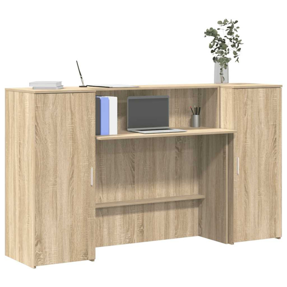 Produktbild för Receptionsdisk sonoma-ek 180x50x103,5 cm konstruerat trä