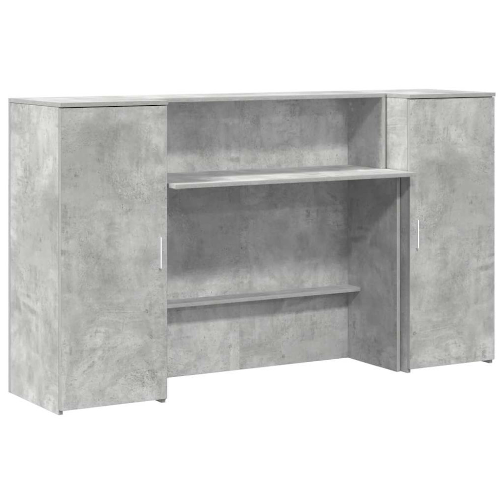 Produktbild för Receptionsdisk betonggrå 180x50x103,5 cm konstruerat trä