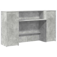 Produktbild för Receptionsdisk betonggrå 180x50x103,5 cm konstruerat trä