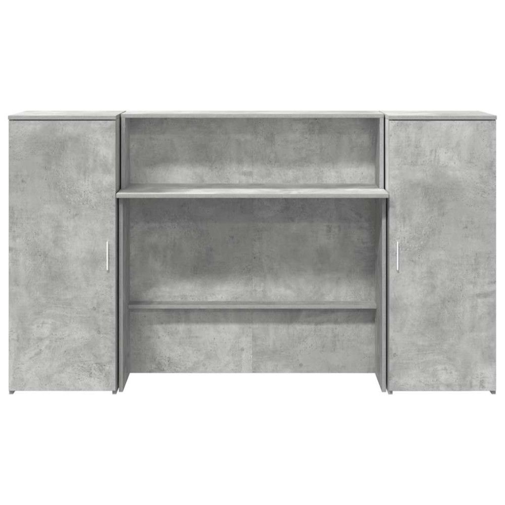 Produktbild för Receptionsdisk betonggrå 180x50x103,5 cm konstruerat trä