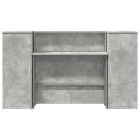 Produktbild för Receptionsdisk betonggrå 180x50x103,5 cm konstruerat trä