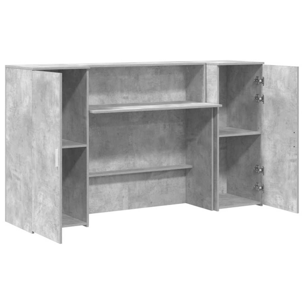 Produktbild för Receptionsdisk betonggrå 180x50x103,5 cm konstruerat trä