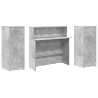 Produktbild för Receptionsdisk betonggrå 180x50x103,5 cm konstruerat trä