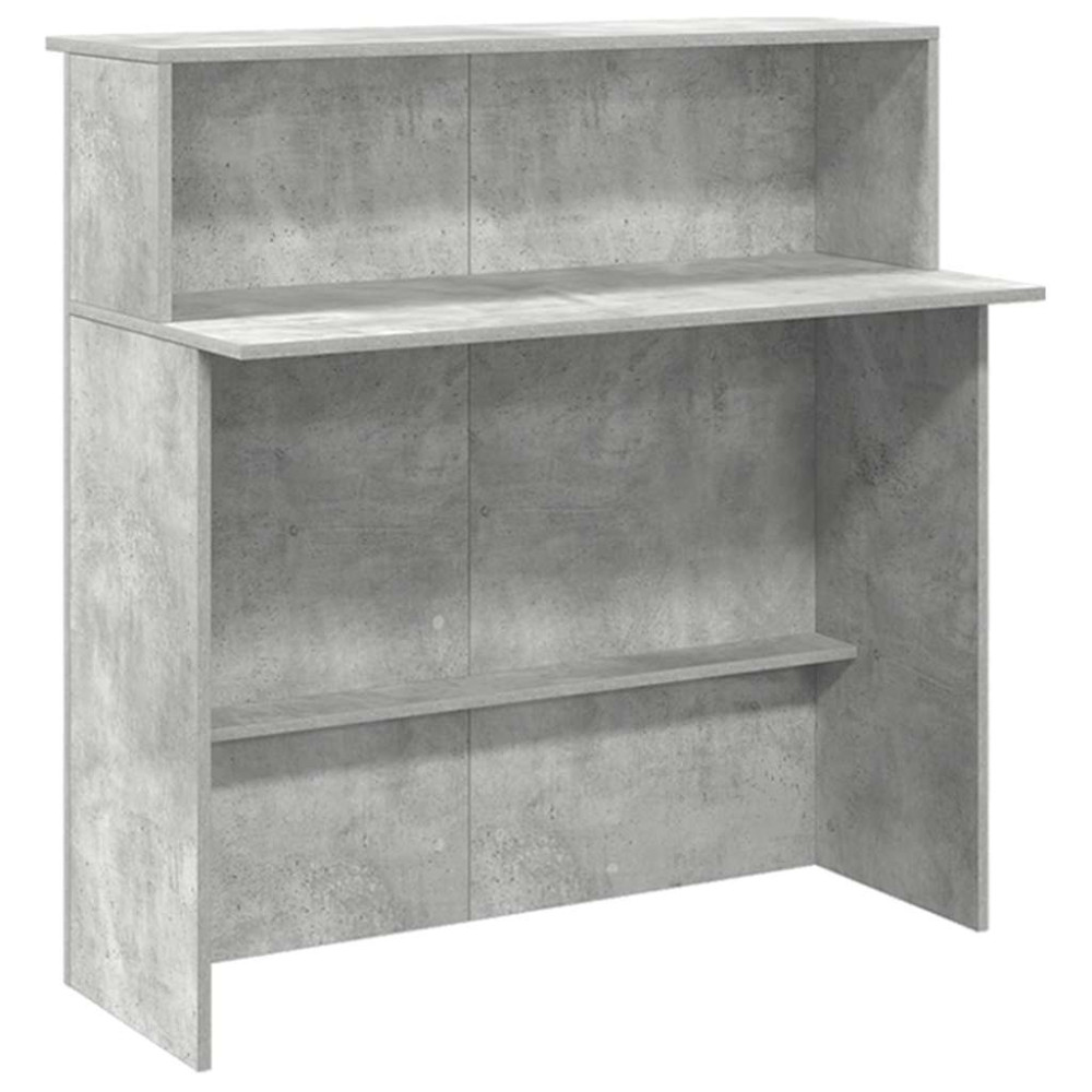 Produktbild för Receptionsdisk betonggrå 180x50x103,5 cm konstruerat trä