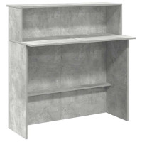Produktbild för Receptionsdisk betonggrå 180x50x103,5 cm konstruerat trä