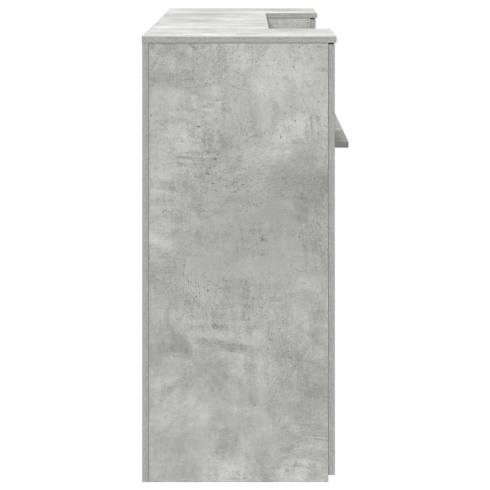 Produktbild för Receptionsdisk betonggrå 180x50x103,5 cm konstruerat trä