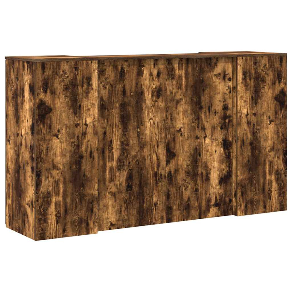 Produktbild för Receptionsdisk rökfärgad ek 180x50x103,5 cm konstruerat trä