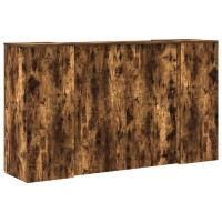 Produktbild för Receptionsdisk rökfärgad ek 180x50x103,5 cm konstruerat trä