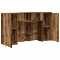 Produktbild för Receptionsdisk åldrat trä 180x50x103,5 cm konstruerat trä