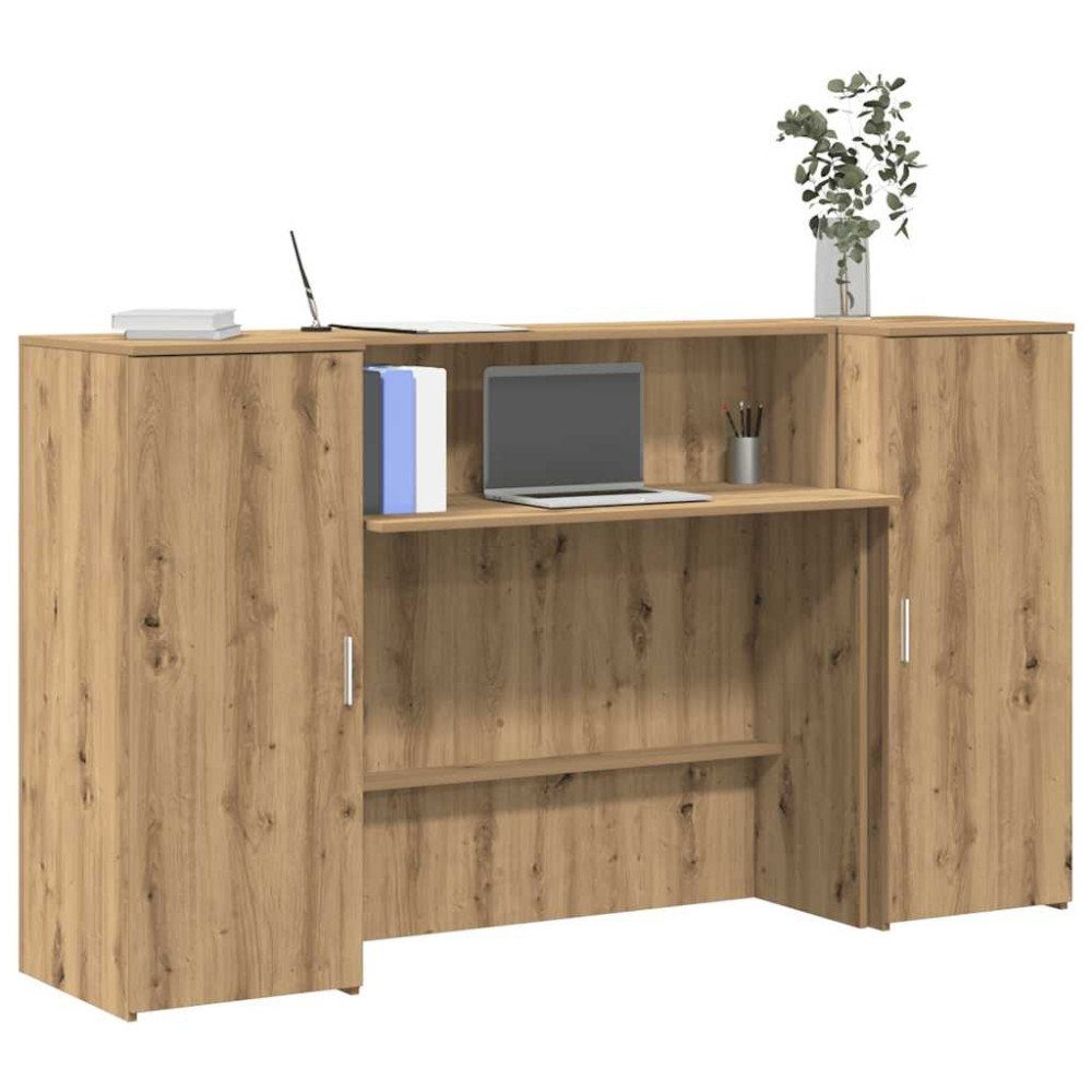 Produktbild för Receptionsdisk artisan ek 180x50x103,5 cm konstruerat trä