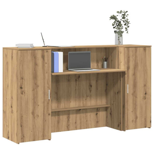 vidaXL Receptionsdisk artisan ek 180x50x103,5 cm konstruerat trä
