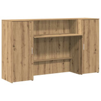 Produktbild för Receptionsdisk artisan ek 180x50x103,5 cm konstruerat trä